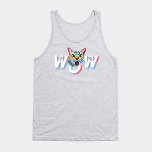 Surprised Cat "WOW" Tank Top